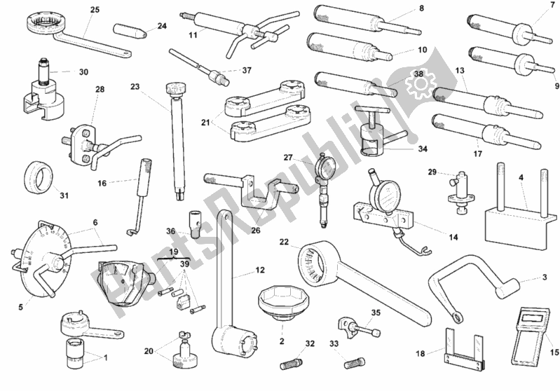 Toutes les pièces pour le Outils De Service D'atelier, Moteur du Ducati Superbike 996 SPS 1999